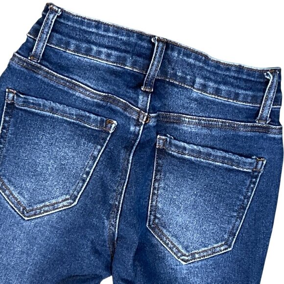 (5 for $25) Bamboo High Rise Skinny Jeans with Frayed Hem in Dark Wash Size 1 - Picture 5 of 5